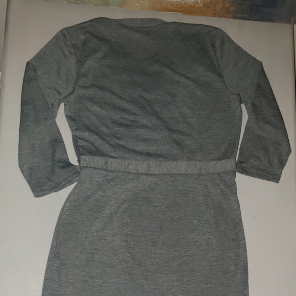 Ann Taylor wrap gray dress size 10 - Picture 5 of 6